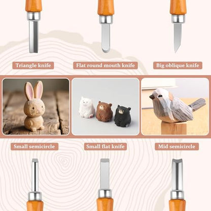 26 in 1 Wood Carving Tools Kit for Beginners - Image 3