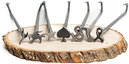 1" Assorted Characters Mini Steel Branding Irons Kit for Hats, Wood Burning, DIY Beginner Adult Crafts - Image 6