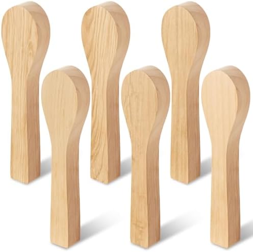 6Pcs Unfinished Wood Carving Spoon, 6.5IN Blanks for Handicraft Enthusiasts by ZMLTLMG