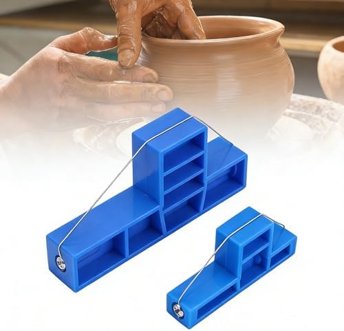 Clay Cutting Tools - Multi-Angle 30°/45°/60° Wire Clay Cutters for Ceramic Trimming, 2pcs,Includes Large and Small Sizes. by DKE%26YMQ