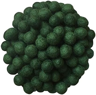 Elaine Room 2cm 20mm Wool Felt Balls Beads 100% Natural Wool Felting Woolen Felted Fabric for Home Decor Dream Catcher DIY Garland Crafts Handcrafts Project DIY (ArmyGreen 50pcs) by Elaine+Room
