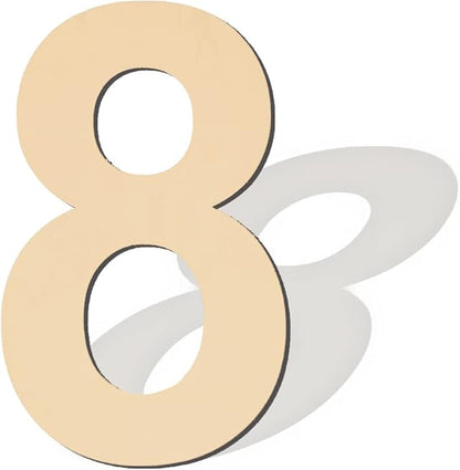 12 Inch Large Blank Wood Number 8 Unfinished Wood Slices Signs Board, Wooden Numbers for DIY Craft Projects, Birthday, Party, Wedding Decorations