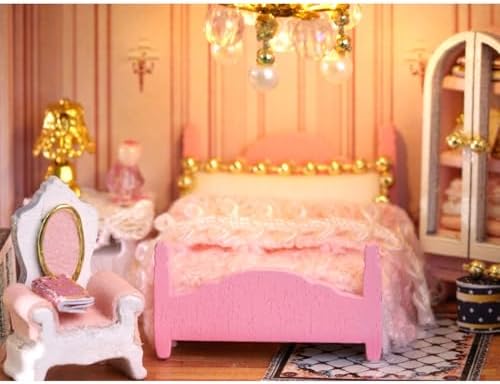 MAGQOO DIY Miniature Dollhouse Kit with Furniture 1:100 Scale Creative Room Mini Wooden Doll House Accessories DIY Miniature House Kit(Grand Hotel) - Image 5