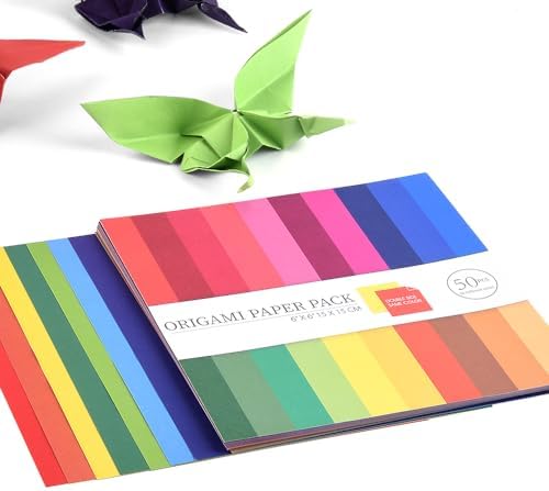 Origami Paper 100 Sheets, 6-Inch Square Double Sided Colored Craft Paper - Image 4