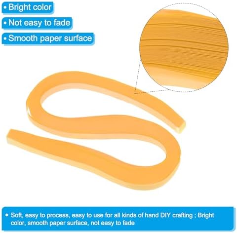 PATIKIL 120pcs Quilling Strips Paper 3/8"(10mm) 54cm Origami Paper Quilling Strip for Art DIY Hand Craft Christmas, Lemon Yellow - Image 3