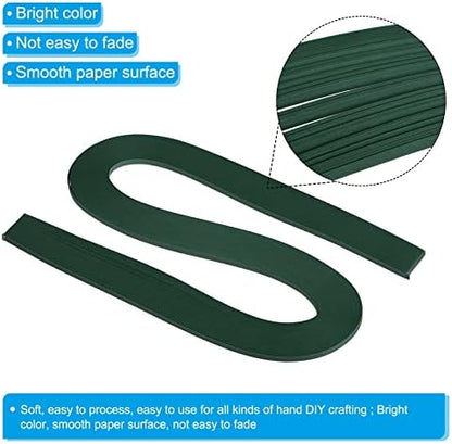 PATIKIL Quilling Strips Paper 120pcs 1/8"(3mm) 54cm Origami Paper Quilling Strip for Art DIY Hand Craft Christmas Army Green - Image 3