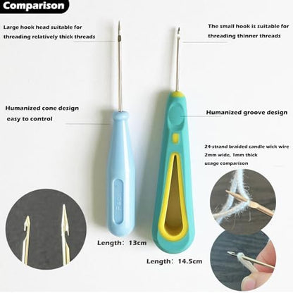 Nimozek 32PCS Professional Candle Making Tools Kit, Candle Wick Punching & Threading Set with Storage Bag, Round Nose Pliers & Essential Accessories for Soy Candle DIY, Mold Punching & Wick Centering - Image 3
