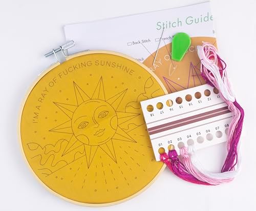 FUNATIC I'm A Ray of F'N Sunshine Funny Embroidery Kit for Adults - Image 2