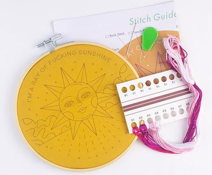 FUNATIC I'm A Ray of F'N Sunshine Funny Embroidery Kit for Adults - Image 2