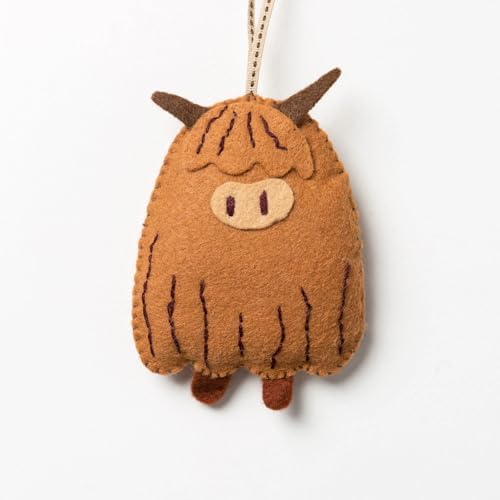 Wizardi Beginner Felt Craft Mini Kit for Adults - Highland Cow. Animal Felting Kit 7x9cm. Felting Tools. Wool Felting Supplies. Wool Felt. MKCOW1F Corinne Lapierre - Image 3