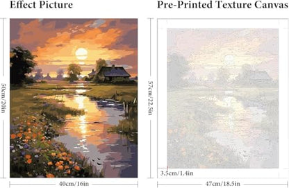 XSJDBYYQ Paint by Numbers Kit for Adults Beginner,Flower Oil Painting Kit Adult Paint by Number Kits on Canvas, Paint by Easy Acrylic Painting Home Wall Decor 16X20 Inch - Image 2