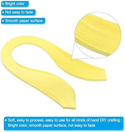 PATIKIL Quilling Strips Paper 600pcs 5mm 39cm Origami Paper Quilling Kits for Art DIY Craft Christmas, Yellow - Image 3