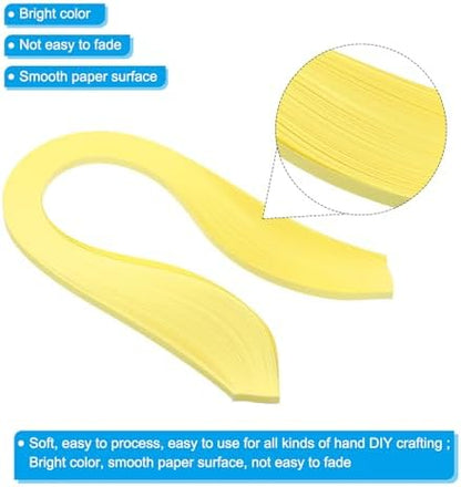 PATIKIL Quilling Strips Paper 600pcs 5mm 39cm Origami Paper Quilling Kits for Art DIY Craft Christmas, Yellow - Image 3
