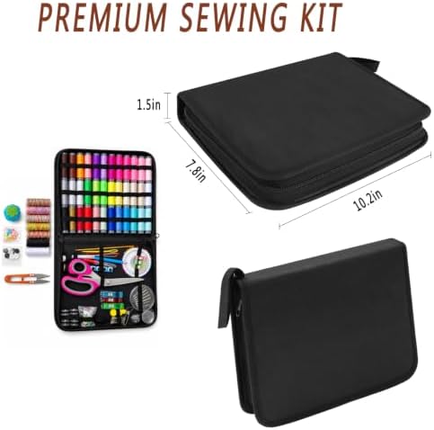 Sewing Kit for Adults, Complete Mending Essentials with Sharp Tailor Scissors & 43XL Sewing Thread Spools, Portable Hand Sewing Tool Set for Beginner Adult Home Outdoor Use - Image 5