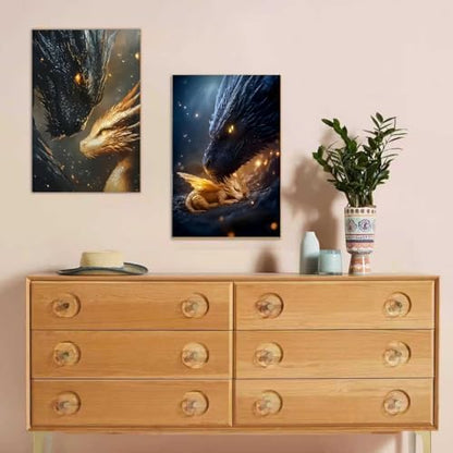 KYOQFVN 2 Pack Dragon Paint by Numbers Kit for Adults Beginner with Framed, Dragon Paint by Number Kits for Adults Beginner, DIY Painting by Number Kits for Home Wall Decor 8x12inch - Image 5