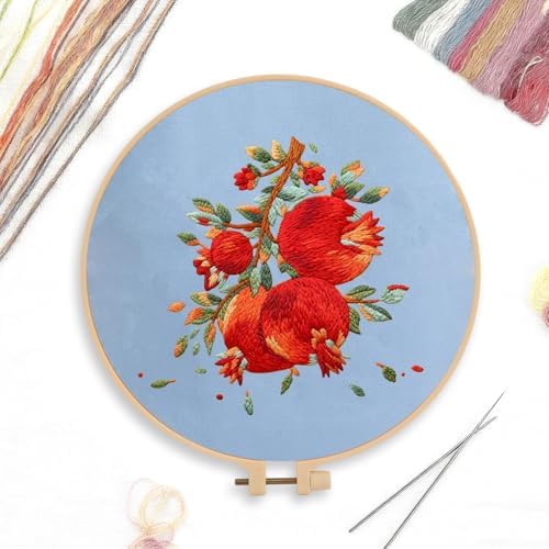 CREAWONDER Canvas Tote Bag Embroidery Kit with Pattern for Beginners, Arts and DIY Embroidery Crafts Kits for Adults, Include Instructions, Embroidery Hoops, Color Threads and Tool - Image 3