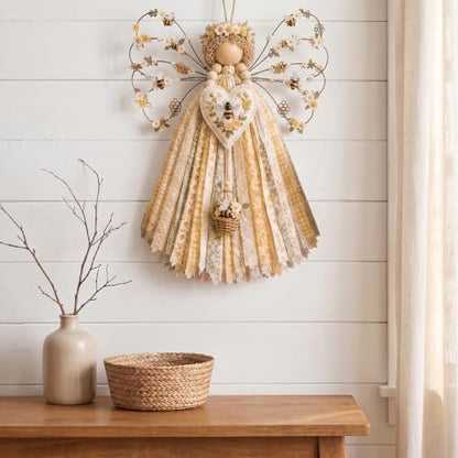 Fabric Angel Wall Hanging Kit, DIY Macrame Craft for Adults Beginners - Image 3