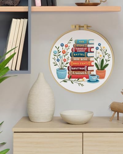 ERKOON Embroidery Kit for Beginners Adult, Cross Stitch Set Include Embroidery Cloth Hoops Threads for Craft Lover Hand Stitch with Embroidery Skill Techniques (Books) - Image 7