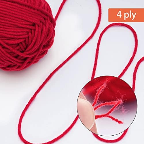 NICEEC 300g Soft Assorted Colors Yarn 100% Acrylic 870yds -Xmas - Image 3
