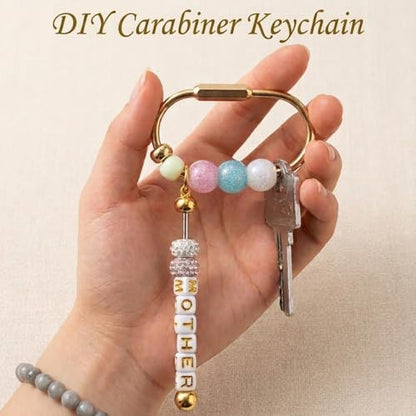 Yrelven Preppy Carabiner Charm Making Kit DIY Keychain Kit 360PCS - Image 5