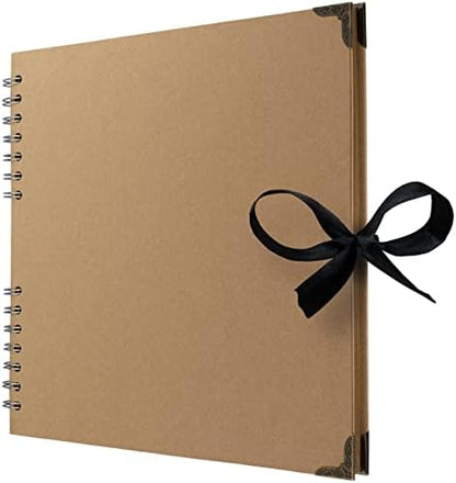 10 x 10 Inches Scrapbook Album For 4 x 6, 8 x 10 Pictures, 70 Pages, Brown by Bstorify
