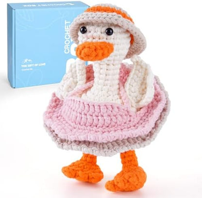 CrochetBox Porch Goose Crochet Kit for Beginners, Easy Craft for Adults by CROCHETBOX
