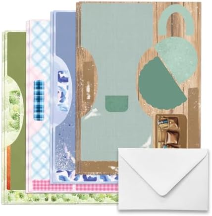 Katy Sue Handy Hobby Aprons Card Making Kit. Contains 8 Shaped Cards, 2 Sheets Die Cut Decoupage, Sticky Foam Pads, Instructions & 8 Envelopes. Apron-Themed Card Making Kits for Adults - Image 4