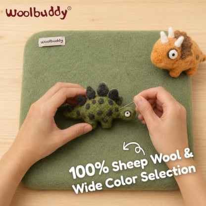 Woolbuddy Needle Felting Mat 10 x 10 x 1.5 Inch (Beige), Pure Wool Felt Pad - Image 2