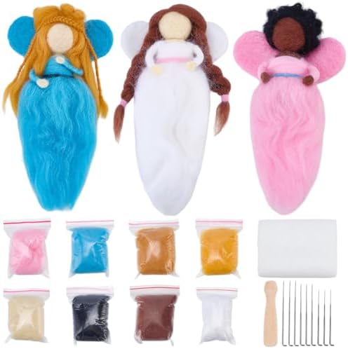 ORIGACH 3 Set Fairies Needle Felting Kit for Beginners by ORIGACH