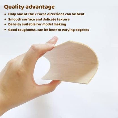 MUXGOA 20 Pcs Wood Sheets,Unfinished Balsa Wood Sheets for Crafts DIY Thin Woodsheet for Wooden DIY Ornaments,Scrabble Tiles,House Aircraft Ship Boat,School Projects(150x100x2mm) - Image 3