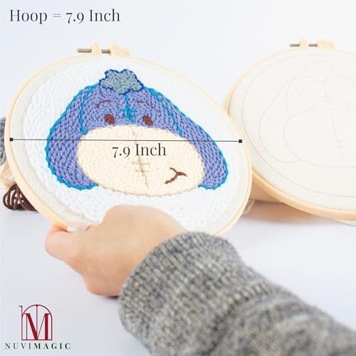Nuvimagic - Punch Needle Kit for Beginners & Adults - Complete DIY Punch Embroidery Kit with 4 Unique Patterns - Perfect Needle Punch Kits for Creative Art - Image 5