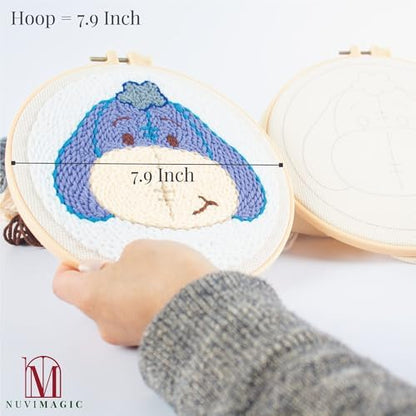 Nuvimagic - Punch Needle Kit for Beginners & Adults - Complete DIY Punch Embroidery Kit with 4 Unique Patterns - Perfect Needle Punch Kits for Creative Art - Image 5