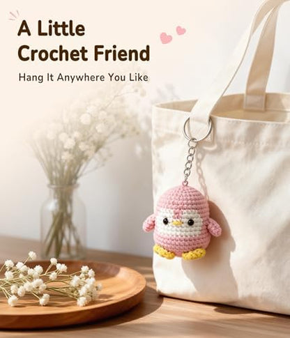 PAITIN Crochet Starter Kit – Easy DIY Craft Set for Adult Beginners, Handmade Yarn Art Project with Video Guidance (Penguin) - Image 4
