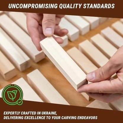 BeaverCraft Basswood Carving Blocks BW18 pcs Whittling Wood for Crafts - Soft Carving Wood - Basswood Kit 2 Different Sizes - Unfinished Wooden Blocks for Carvers - Image 6