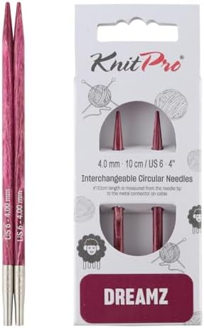 KnitPro Dreamz Interchangeable Circular Needles 4" (10cm) | US Size 6 (4mm) by KnitPro