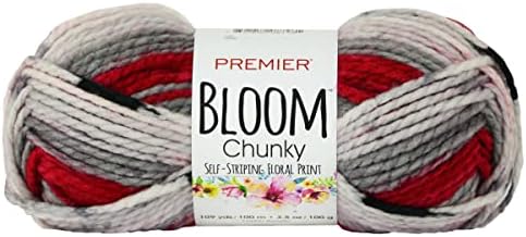 Premier Yarns Bloom Chunky, Poppy, Bulky Weight, 3.5 oz, 109 Yards by Premier