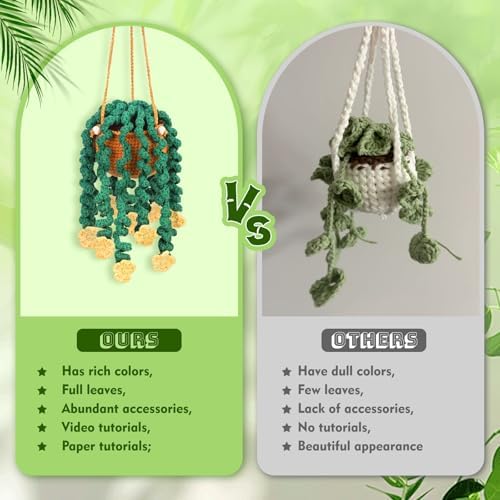 Kogyxe Crochet Kit for Beginners Hanging Potted Plant Crochet Starter Kits - Image 6
