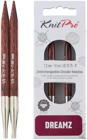 KnitPro Dreamz Interchangeable Circular Needles 4" (10cm) | US Size 10.75 (7mm) by KnitPro