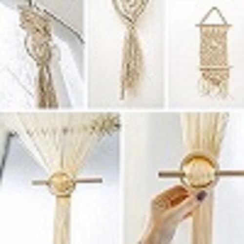 Macrame Kit for Beginners 227pcs – Macrame Wall Hanging Kit & Plant Hanger Kit, 225Y 3mm Cotton Cord, Wooden Beads Dowels Rings, DIY Craft Kit for Adults, Macrame Starter Kit Supplies - Image 6
