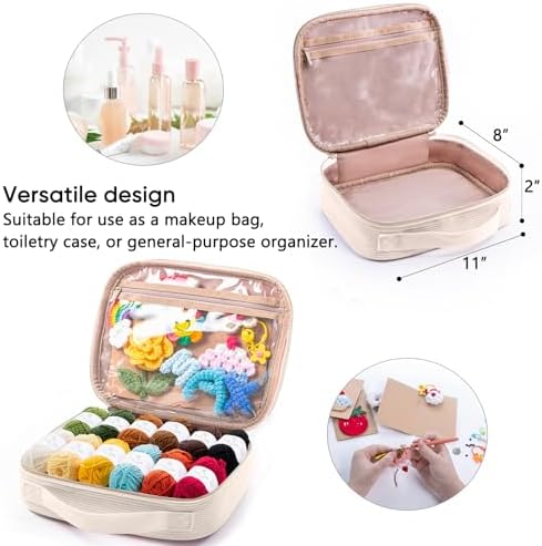MYBAGZING Crochet Kit for Beginners, Complete Starter Set with Yarn, Ergonomic Crochet Hooks, Needles, Crochet Accessories and Suppliers for Crochet Beginner Projects, Knitting Kit for Adult - Image 3