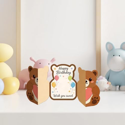 3D Animals Folding Cards Cutting Die 4 Styles Cute Dog Cows Sheep Bears Rabbits Stencils with 15 Scrapbook Paper Pads & Tweezers, All-in-One Animals Craft Kit for DIY Scrapbooking Card - Image 5