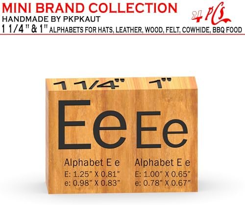 4Pcs Letters Branding Iron for Wood, Leather Branding Stamp (E e) - Image 2