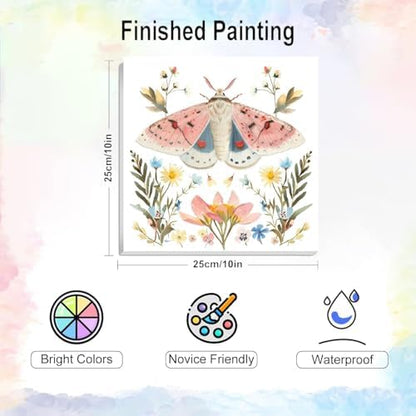 VIGEGU 4 Pack Insect Paint by Numbers Kit for Adults Beginner with Framed - Image 5