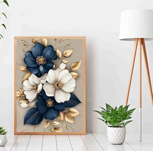 DYAIANGMU Flower Paint by Numbers Kit for Adults Beginners 19.6X15.7 inch - Image 4