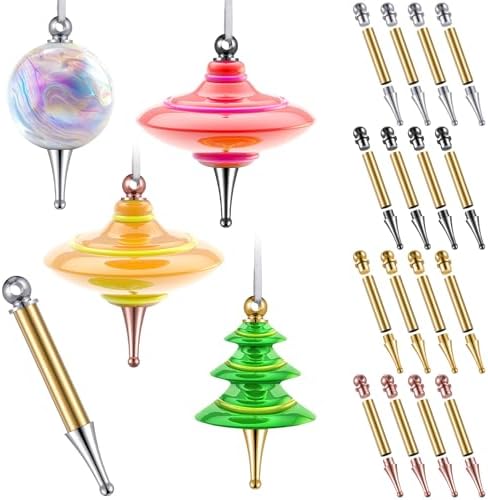 CroBlissful 20 Set Christmas Tree Ornament Woodturning Kit, Multicolor by CroBlissful