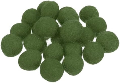 PATIKIL Wool Felt Balls Beads Wool Felting Pom 1.5cm 15mm Army Green for Home Decor DIY Crafts Handcrafts Project Pack of 20 by PATIKIL