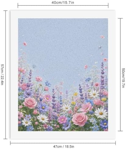 Lyngora Paint by Numbers Kit for Adults Beginner Art Decor Blue Rose Meadow - Image 3