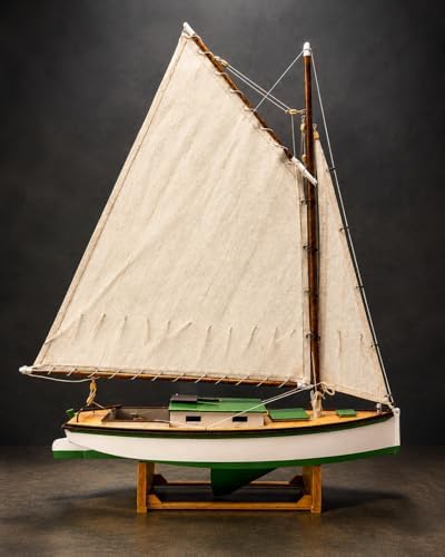 Midwest Chesapeake Bay Flattie Wooden Model Ship Kit for Adults - Beginner Woodcraft Boat Building Set - Easy Laser-Cut DIY Hobby Craft Gift, Made in USA, 1:32 Scale - Image 3