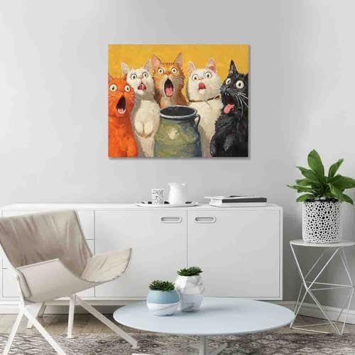 DYAIANGMU Cat Paint by Numbers Kit for Adults Beginners 19.6X15.7 inch - Image 4