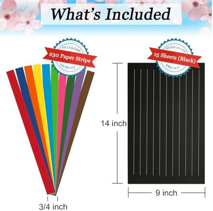 Origami Joy 15 Paper Weaving Project • Anxiety Relief PaperCraft • DIY Placemats with ¾-inch Paper Strips and 9x14-inch Mats • Beginner Learn to Weave • Arts & Craft Kits for Home and Classroom Decor - Image 2